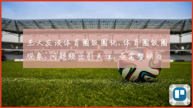 王大发谈体育圈饭圈化,体育圈饭圈现象,问题频出引关注,亟需整顿与反思
